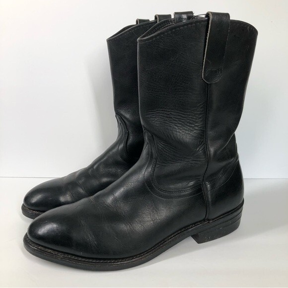 Vintage Red Wing Black Leather Peco Boots 14092 2290 SiE 12D